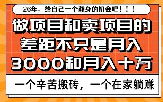 为什么卖项目能轻松月入10个W,而做项目却真正賺不到什么钱?原因竟然是这个!【揭秘】-旺仔资源库