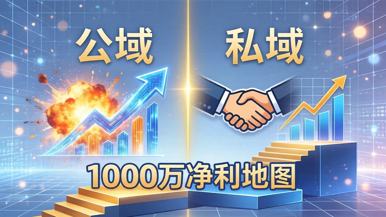 公域玩命出爆款，私域悄悄做成交：这套AI内训课，2026给你打通1000万净利的地图-旺仔资源库