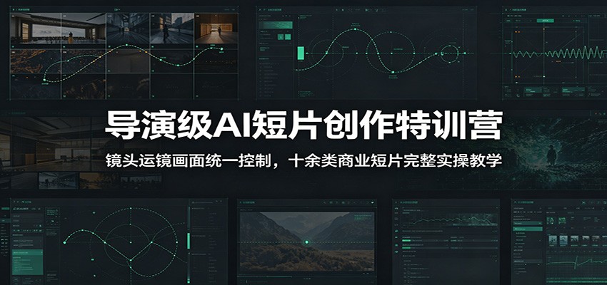 导演级AI短片创作特训营：镜头运镜画面统一控制，十余类商业短片完整实操教学(更新)-旺仔资源库