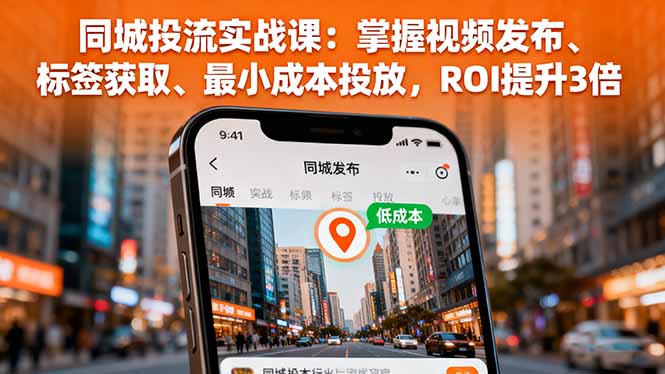 同城投流实战课：掌握视频发布、标签获取、最小成本投放，ROI提升3倍-旺仔资源库