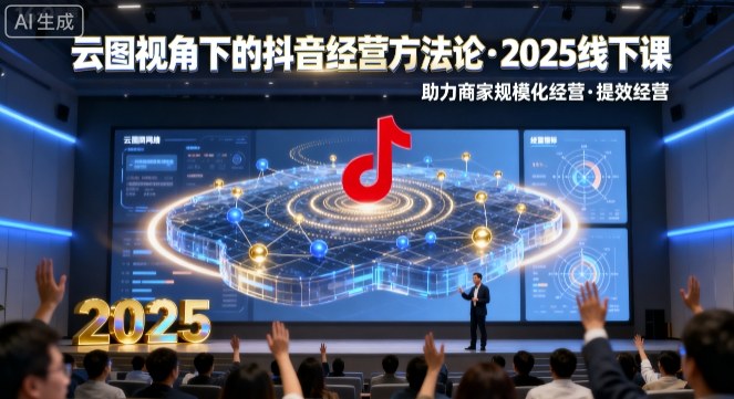 云图视角下的抖音经营方法论，2025线下课，助力商家规模化经营，提效经营(录音+字幕)-旺仔资源库