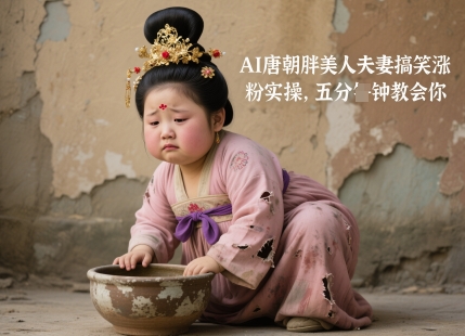 AI唐朝胖美人夫妻搞笑涨粉实操，五分钟教会你-旺仔资源库