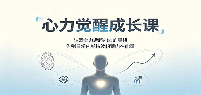 心力觉醒成长课:认清心力远超能力的真相,告别日常内耗持续积蓄内在能量-旺仔资源库