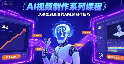 AI视频制作系列课程，从基础到进阶的AI视频制作技巧全涵盖-旺仔资源库