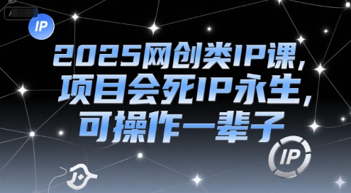 2025网创类IP课，项目会死IP永生，可操作一辈子-旺仔资源库
