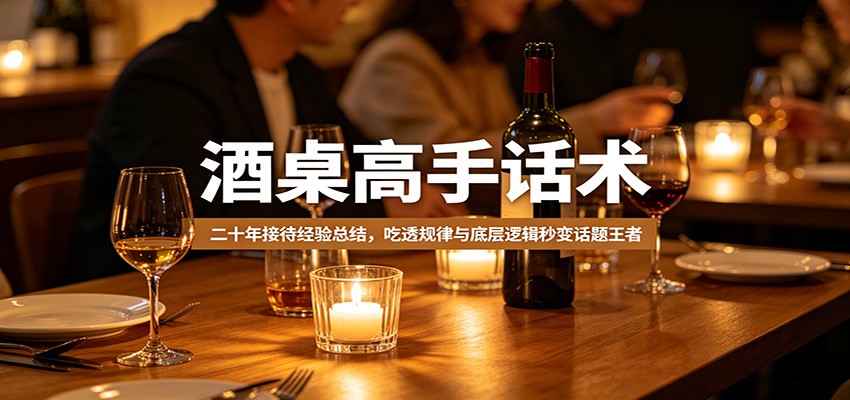 酒桌高手话术：二十年接待经验总结，吃透规律与底层逻辑秒变话题王者-旺仔资源库