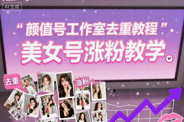 颜值号工作室去重教程,美女号涨粉教学-旺仔资源库