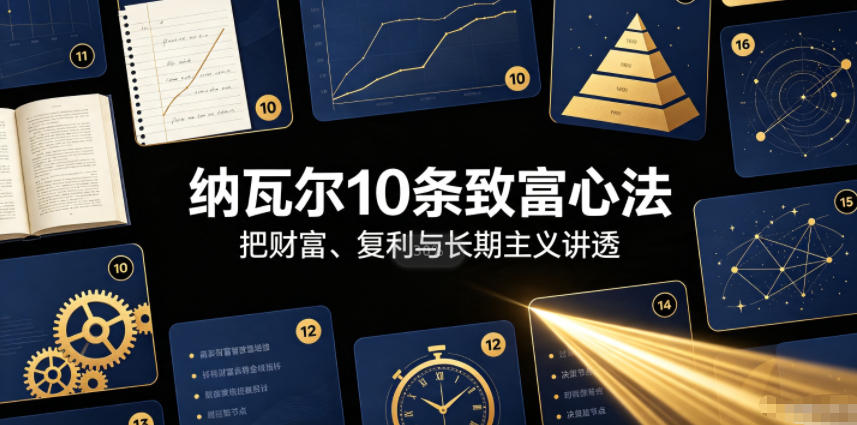 付费文章：纳瓦尔10条致富心法-旺仔资源库