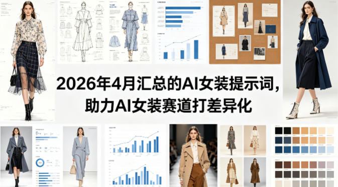 2026年4月汇总的AI女装提示词，助力AI女装赛道打差异化-旺仔资源库