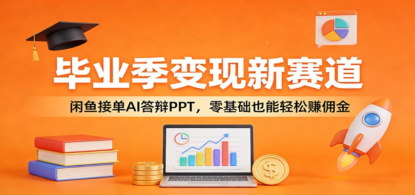 毕业季变现新赛道：闲鱼接单AI答辩PPT，零基础也能轻松赚佣金-旺仔资源库