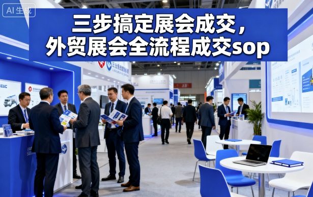 三步搞定展会成交，外贸展会全流程成交sop-旺仔资源库
