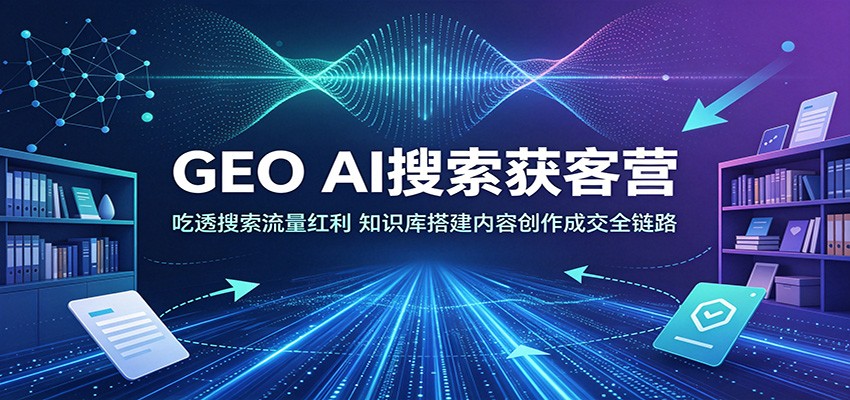 GEO AI搜索获客营:吃透搜索流量红利,知识库搭建内容创作成交全链路-旺仔资源库