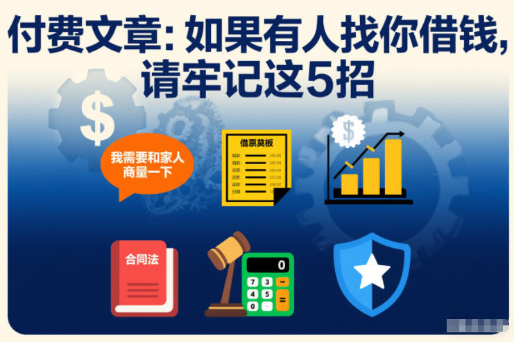 付费文章：如果有人找你借钱，请牢记这5招-旺仔资源库