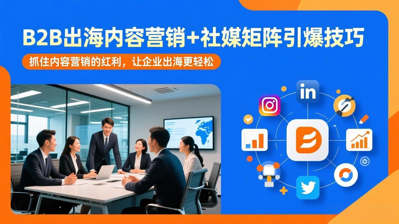 B2B出海内容营销+社媒矩阵引爆技巧：抓住内容营销的红利，让企业出海更轻松-旺仔资源库
