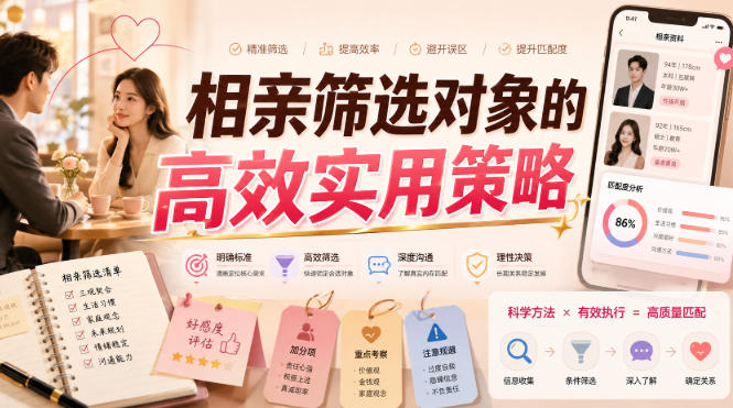 付费文章:相亲筛选对象的高效实用策略-旺仔资源库