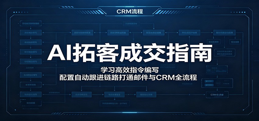 AI拓客成交指南：学习高效指令编写，配置自动跟进链路打通邮件与CRM全流程-旺仔资源库