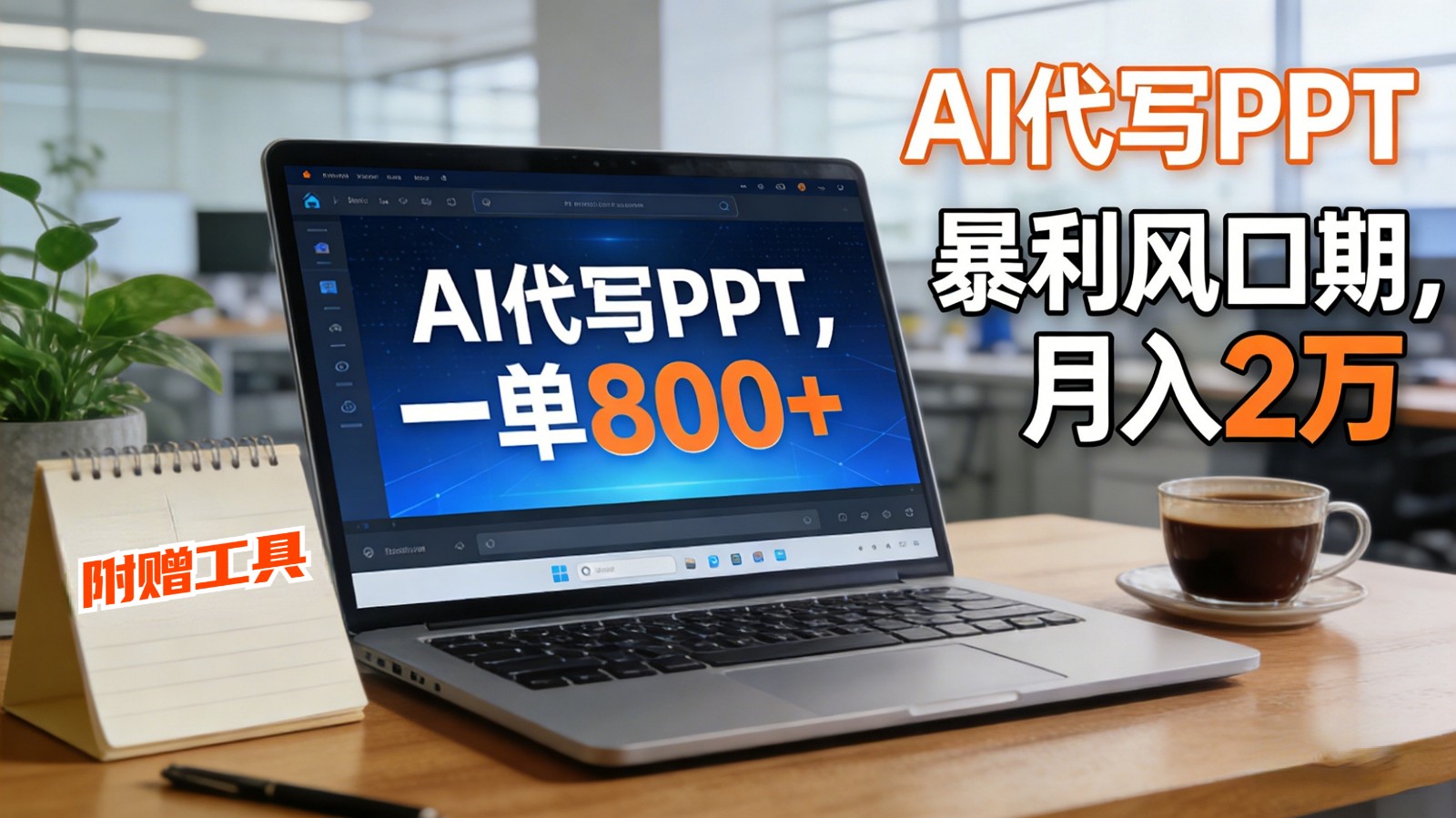 AI 代写做 PPT！一单狂赚 800+，风口期月入 2 万(工具 + 提示词直接送)-旺仔资源库