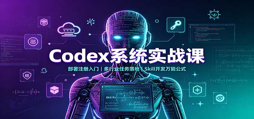 Codex系统实战课:部署注册入门,多行业任务落地,Skill开发万能公式-旺仔资源库