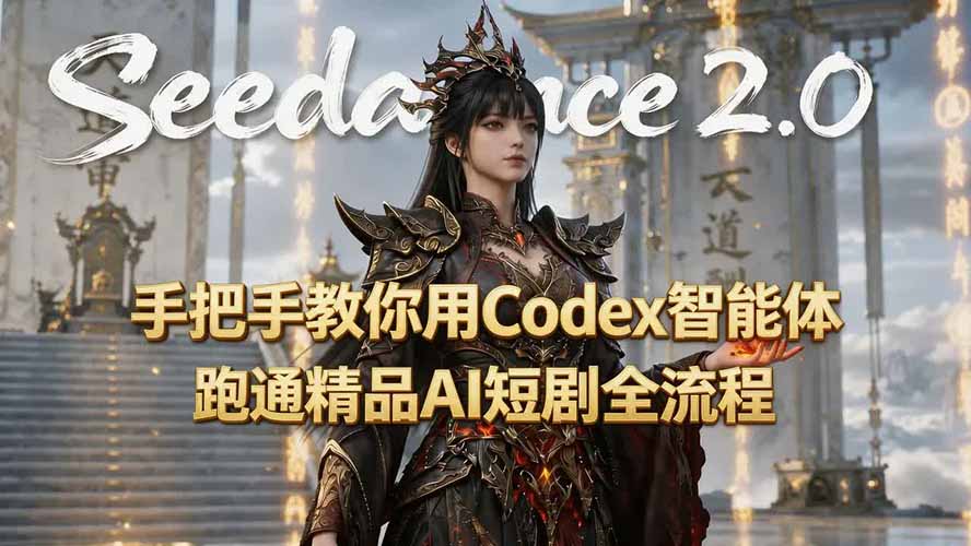 手把手教你用Seedance2.0+Codex智能体跑通精品AI短剧全流程(附3种skill技能-旺仔资源库
