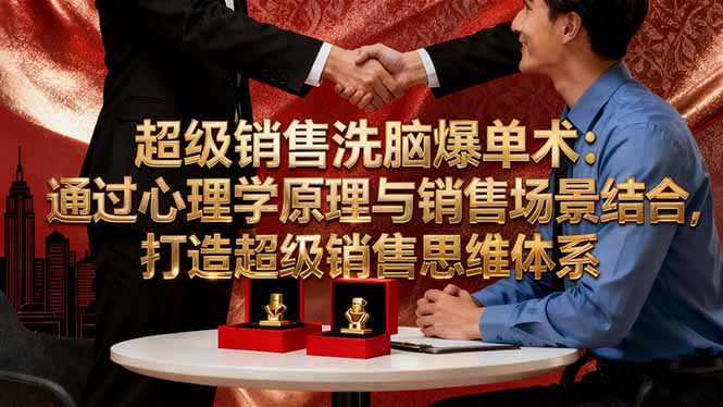 超级销售洗脑爆单术：通过心理学原理与销售场景结合,打造超级销售思维体系-旺仔资源库