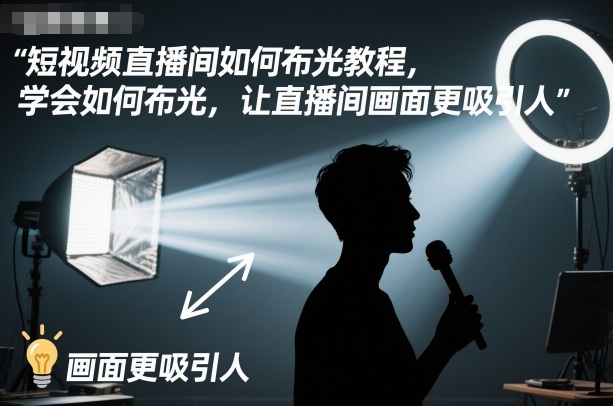 短视频直播间如何布光教程,学会如何布光,让直播间画面更吸引人-旺仔资源库