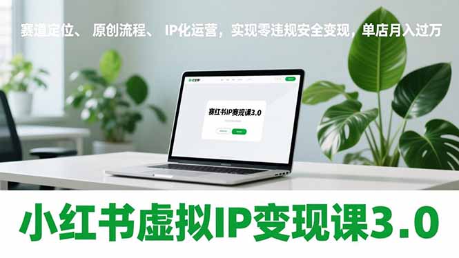 小红书虚拟IP变现课3.0,赛道定位、原创流程、IP化运营,实现零违规安全变现,单店月入过万-旺仔资源库