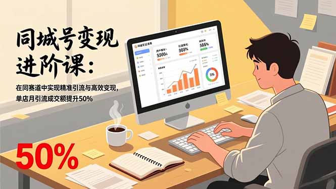 同城号变现进阶课：在同城赛道中实现精准引流与高效变现，单店月引流成交额提升50%-旺仔资源库