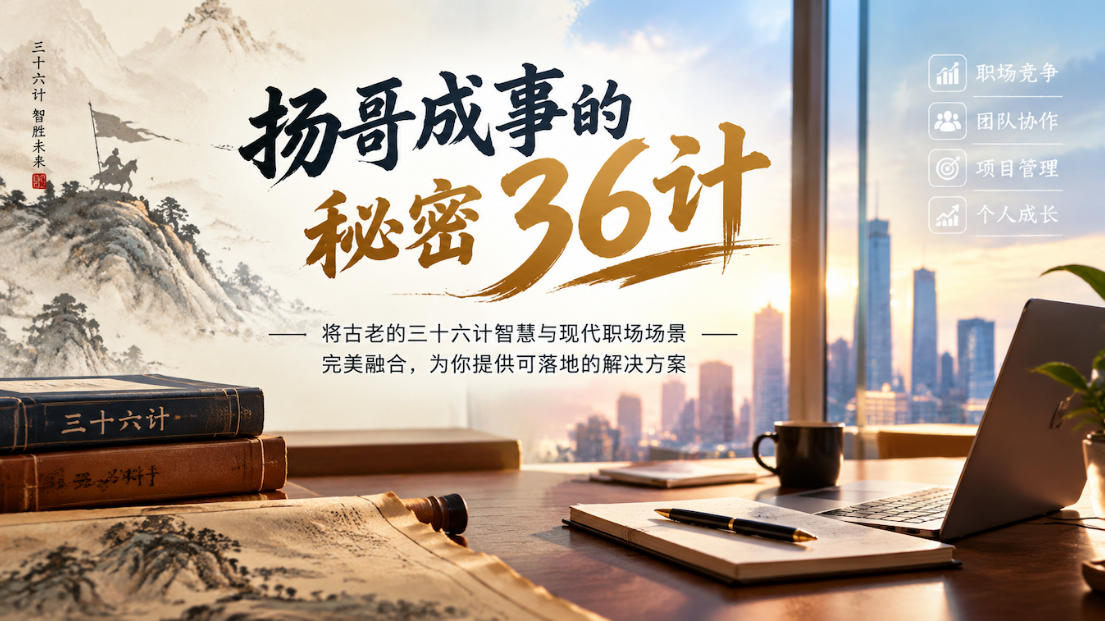 扬哥成事的秘密36计，将古老的三十六计智慧与现代职场场景完美融合，为你提供可落地的解决方案-旺仔资源库