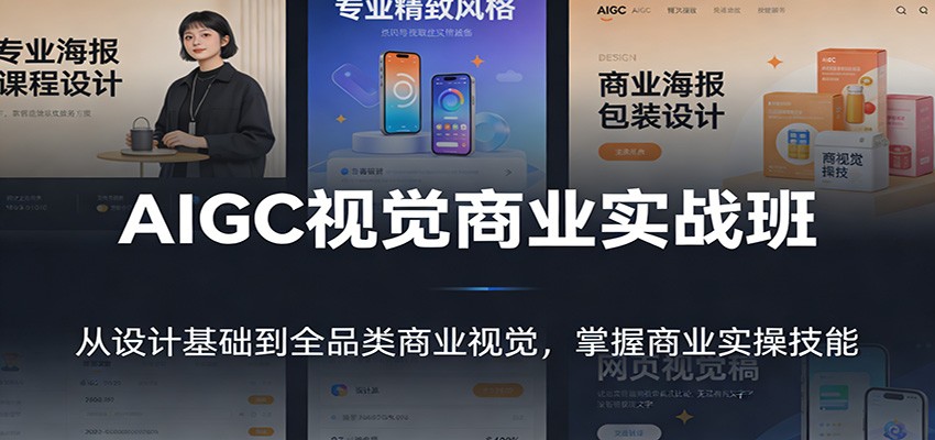 AIGC视觉商业实战班：从设计基础到全品类商业视觉，掌握商业实操技能-旺仔资源库