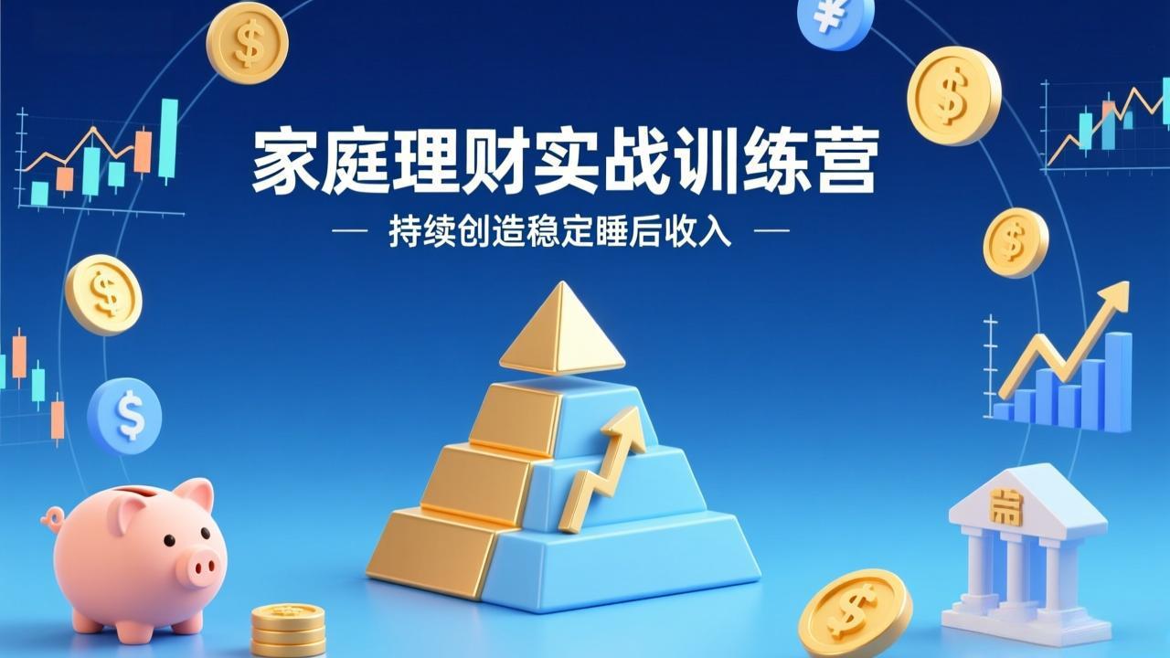 家庭理财实战训练营：从0到1建体系，三阶进阶层层递进，助你持续创造稳定睡后收入-旺仔资源库