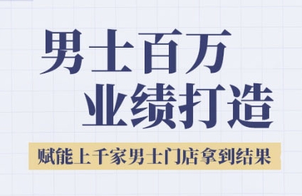 2025男士美业百万业绩打造，赋能上千家男士门店拿到结果-旺仔资源库