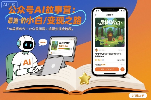 公众号ai故事营，最适合小白的自媒体变现之路-旺仔资源库