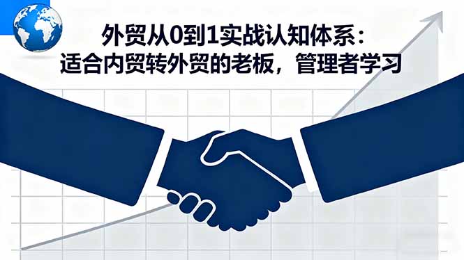 外贸从0到1实战认知体系：适合内贸转外贸的老板，管理者学习-旺仔资源库