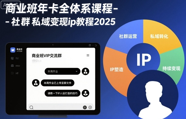 商业班年卡全体系课程-社群私域变现ip教程2025-旺仔资源库