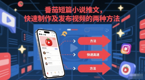 番茄短篇小说推文，快速制作及发布视频的两种方法-旺仔资源库