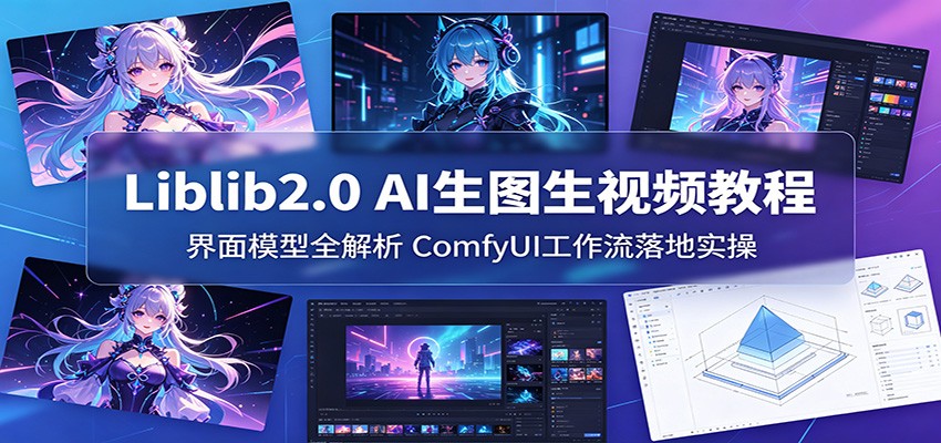 Liblib2.0 AI生图生视频教程：界面模型全解析，ComfyUI工作流落地实操-旺仔资源库