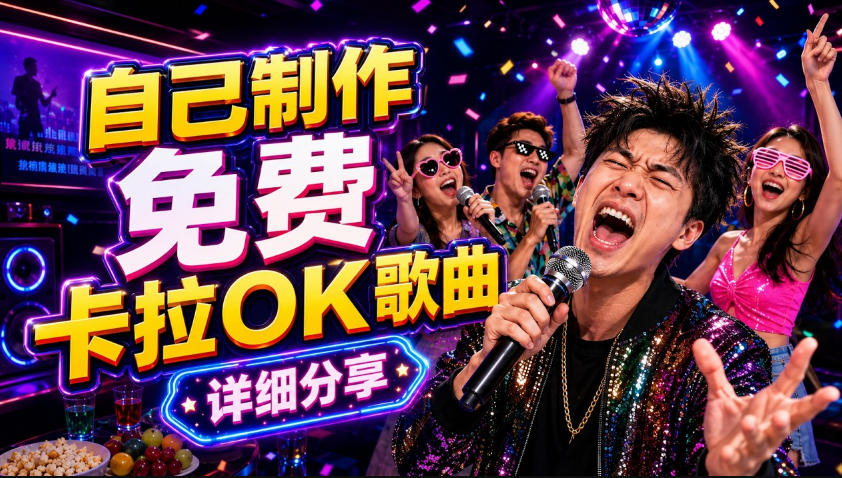 零基础AI制作免费卡拉OK视频教程,从歌曲生成、音轨分离到字幕制作、视频导出,手把手教学-旺仔资源库