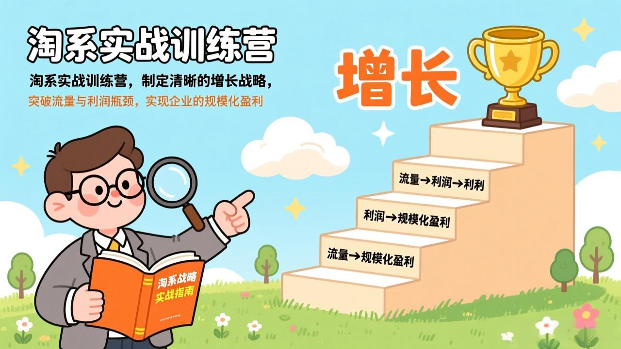 淘系实战训练营，制定清晰的增长战略，突破流量与利润瓶颈，实现企业的规模化盈利-旺仔资源库