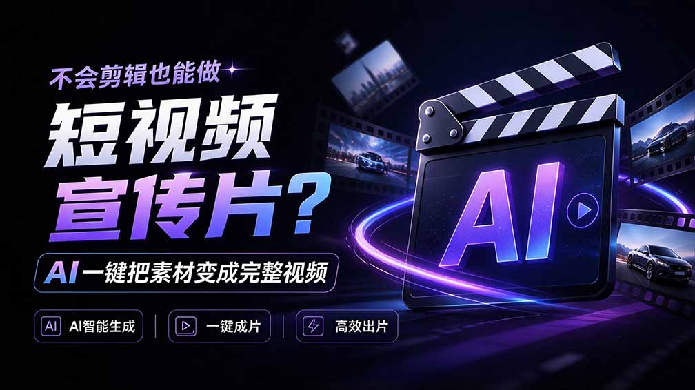 我跪下来了!不会剪辑也能做短视频宣传片? AI 一键把素材变成完整视频,真是神奇,OpenFilm 超省事-旺仔资源库