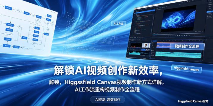 解锁AI视频创作新效率,Higgsfield Canvas视频制作新方式详解,AI工作流重构视频制作全流程-旺仔资源库
