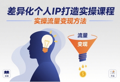 差异化个人IP打造实操课程，实操流量变现方法-旺仔资源库