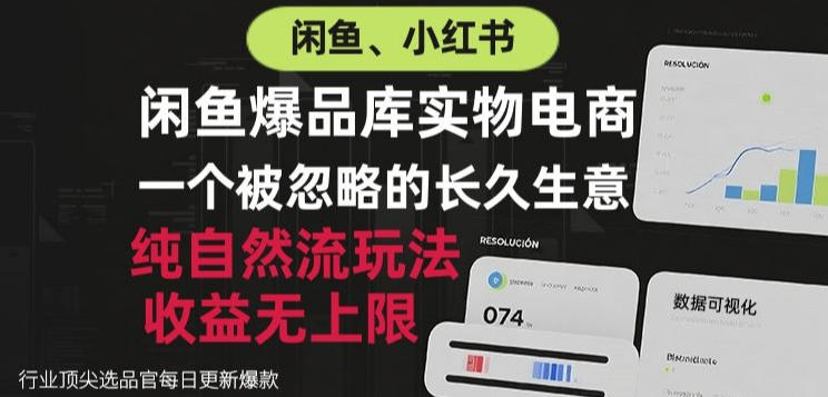 闲鱼小红书实物电商，纯自然流玩法，一个被忽略的长久生意，收益无上限【揭秘】-旺仔资源库
