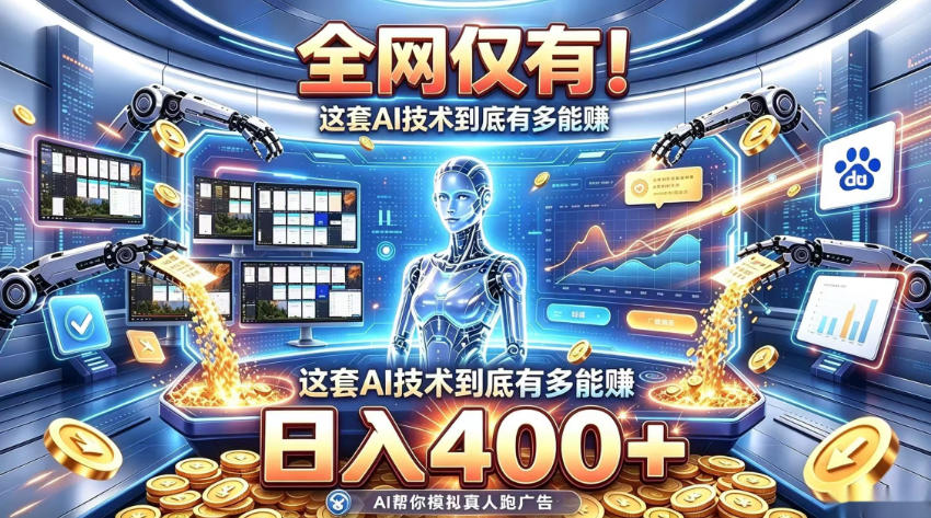 全网仅有！这套AI技术到底有多能賺，日入400+，无需人工干预，实现真正被动变现【揭秘】-旺仔资源库