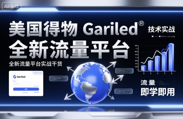 美国得物Gariled技术实战，全新流量平台​实战干货，即学即用-旺仔资源库