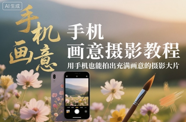 手机画意摄影教程,用手机也能拍出充满画意的摄影大片-旺仔资源库