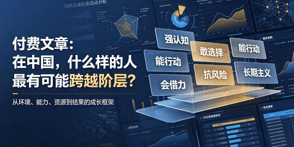 付费文章:在中国,什么样的人最有可能跨越阶层?-旺仔资源库