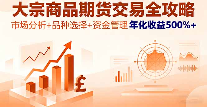 大宗商品期货交易全攻略，市场分析+品种选择+资金管理，年化收益500%+-旺仔资源库