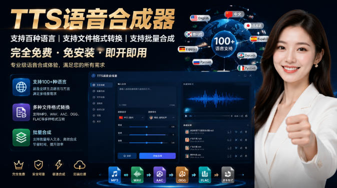 最新TTS配音,支持批量,支持文件格式转换,功能超多-旺仔资源库