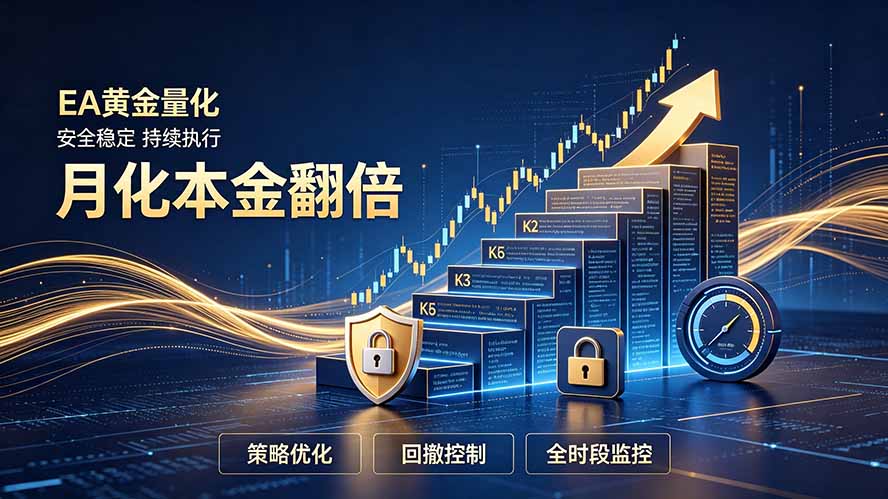 全新EA量化打法,月化本金翻倍的全新策略,安全稳定持续输出-旺仔资源库