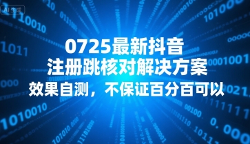 0725最新抖音注册跳核对解决方案，效果自测，不保证百分百可以-旺仔资源库